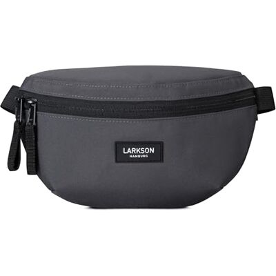 LARKSON Sac Banane Femme & Homme Finn Sacoche de Ceinture pour Festival, Voyage & Sport Petit Sac à Main Fashion Déperlant, Gris Foncé, Taille unique LARKSON Sac Banane Femme & Homme Finn Sacoche de Ceinture pour Festival, Voyage & Sport Petit Sac à Main Fashion Déperlant, Gris Foncé, Taille unique
