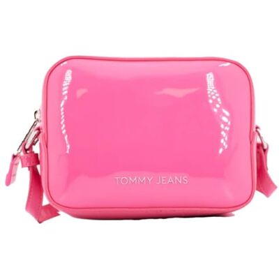Tommy Hilfiger TJW ESS MUST CAMERA BAG BREVET Sac pour femme, rose, taille unique, Pink Alert, Tek Beden, décontracté Tommy Hilfiger TJW ESS MUST CAMERA BAG BREVET Sac pour femme, rose, taille unique, Pink Alert, Tek Beden, décontracté