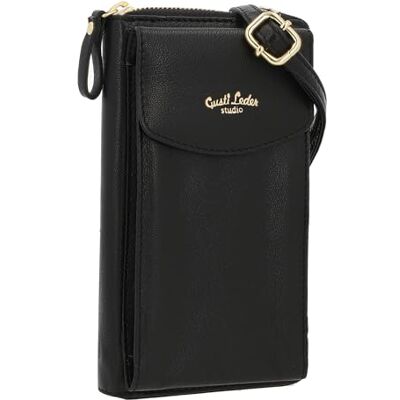 Gusti Leder Gusti Silvia Sac à bandoulière en cuir pour femme, Noir , Einheitsgröße Gusti Leder Gusti Silvia Sac à bandoulière en cuir pour femme, Noir , Einheitsgröße