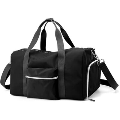 FJOADNVM Grand sac de sport pour femme Bagage à main de voyage avec compartiments à chaussures Sac à bandoulière pour la natation Sac fourre-tout de sport, Noir , One Size FJOADNVM Grand sac de sport pour femme Bagage à main de voyage avec compartiments à chaussures Sac à bandoulière pour la natation Sac fourre-tout de sport, Noir , One Size