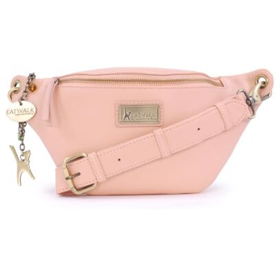 Catwalk Collection Handbags Sac Banane Femme Cuir Sac à la Taille Èlégant Bandoulière Réglable Voyage, Vacances, Festival ARIANA Rose Catwalk Collection Handbags Sac Banane Femme Cuir Sac à la Taille Èlégant Bandoulière Réglable Voyage, Vacances, Festival ARIANA Rose