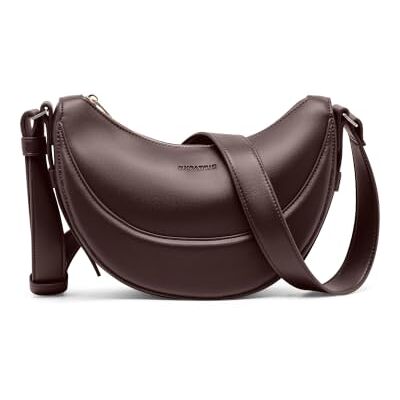 Expatrié Livia Half Moon Bag Sac à bandoulière pour femme en cuir végétalien hydrofuge Expatrié Livia Half Moon Bag Sac à bandoulière pour femme en cuir végétalien hydrofuge