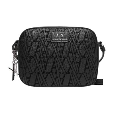 Giorgio Armani Exchange Sac à bandoulière avec logo AX, noir, design monogramme Giorgio Armani Exchange Sac à bandoulière avec logo AX, noir, design monogramme