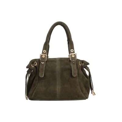 Gave Lux Sac à Épaule Femme Cuir Suédé Noir avec Fermeture Éclair et Bandoulière Réglable Gave Lux Sac à Épaule Femme Cuir Suédé Noir avec Fermeture Éclair et Bandoulière Réglable