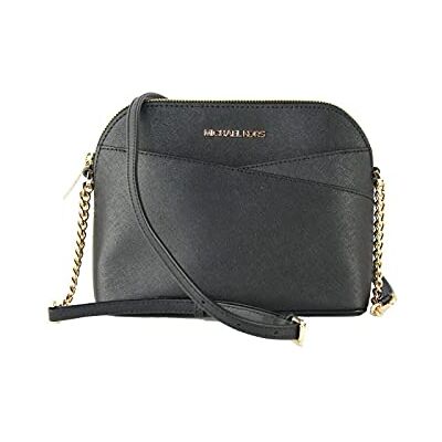 Michael Kors Jet Set Sac à bandoulière en cuir Taille M, Noir/doré, NS Michael Kors Jet Set Sac à bandoulière en cuir Taille M, Noir/doré, NS