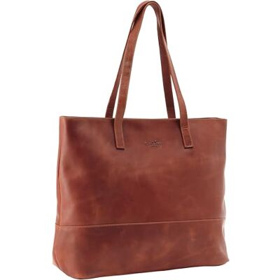 Gusti Leder Gusti Sac à main en cuir Carine Shopper Sac à bandoulière en cuir vintage marron avec, Braun Gusti Leder Gusti Sac à main en cuir Carine Shopper Sac à bandoulière en cuir vintage marron avec, Braun