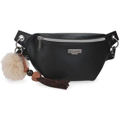 Pepe Jeans Margaret Sac banane plat noir 26 x 12 x 9 cm Poche intérieure et arrière, bandoulière réglable, fermeture à glissière, cuir synthétique, By Joumma Bags Pepe Jeans Margaret Sac banane plat noir 26 x 12 x 9 cm Poche intérieure et arrière, bandoulière réglable, fermeture à glissière, cuir synthétique, By Joumma Bags