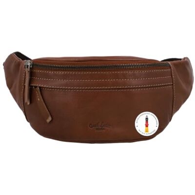 Gusti Leder Gusti Spencer Sac banane en cuir pour homme et femme, marron foncé, M, rétro Gusti Leder Gusti Spencer Sac banane en cuir pour homme et femme, marron foncé, M, rétro