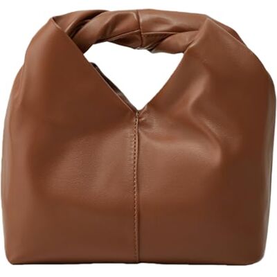 Generic Sac à main en cuir synthétique avec poignée sur le dessus pour femme, sac à main souple pour cocktail, bal, fête, mariage, marron clair, 9.84x5.91x4.33inch Generic Sac à main en cuir synthétique avec poignée sur le dessus pour femme, sac à main souple pour cocktail, bal, fête, mariage, marron clair, 9.84x5.91x4.33inch