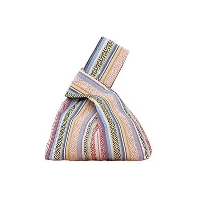 CSSHNL Sac À Main Noué Sac de poignet à nœud Portable for femmes, fourre-tout en coton, sacs à main simples, sac de Shopping, pochette for clés de téléphone, Style 12, Taille unique CSSHNL Sac À Main Noué Sac de poignet à nœud Portable for femmes, fourre-tout en coton, sacs à main simples, sac de Shopping, pochette for clés de téléphone, Style 12, Taille unique