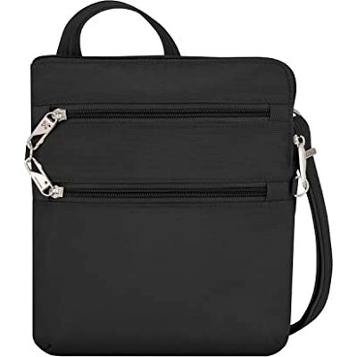 Travelon Anti-theft Classic Slim Double Zip Crossbody Sac de messagerie Mixte (lot de 1) Travelon Anti-theft Classic Slim Double Zip Crossbody Sac de messagerie Mixte (lot de 1)