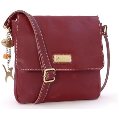 Catwalk Collection Handbags Sac Bandoulière Femme en Cuir Vintage Moyen Messenger Bag Avec Bandoulière Réglable Sabine M Catwalk Collection Handbags Sac Bandoulière Femme en Cuir Vintage Moyen Messenger Bag Avec Bandoulière Réglable Sabine M
