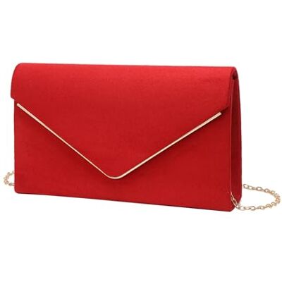 KGFCE Pochette simple et tendance pour femme, Rouge, taille unique KGFCE Pochette simple et tendance pour femme, Rouge, taille unique