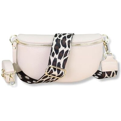 Blade Sac banane doré pour femme en cuir véritable, sac banane élégant pour femme avec 2 larges ceintures à motifs et en cuir amovibles et réglables, sac bandoulière pour femme, sac de poitrine de Blade Sac banane doré pour femme en cuir véritable, sac banane élégant pour femme avec 2 larges ceintures à motifs et en cuir amovibles et réglables, sac bandoulière pour femme, sac de poitrine de