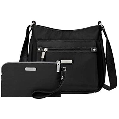 Baggallini womens Uptown Bagg With Rfid Wristlet Handbags, Black, One Size US Baggallini womens Uptown Bagg With Rfid Wristlet Handbags, Black, One Size US