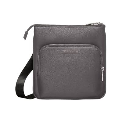 Giorgio Armani Exchange Okinawa pour homme, plaque avec logo, poche zippée croisée, gris foncé, Gris, Einheitsgröße Giorgio Armani Exchange Okinawa pour homme, plaque avec logo, poche zippée croisée, gris foncé, Gris, Einheitsgröße