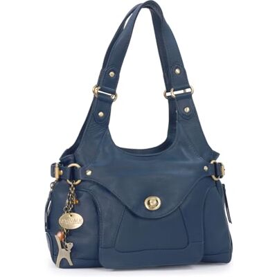 Catwalk Collection Handbags Sac Porté Èpaule Femme Cuir Sac à Main Moyen avec Multipoches Roxanna Catwalk Collection Handbags Sac Porté Èpaule Femme Cuir Sac à Main Moyen avec Multipoches Roxanna