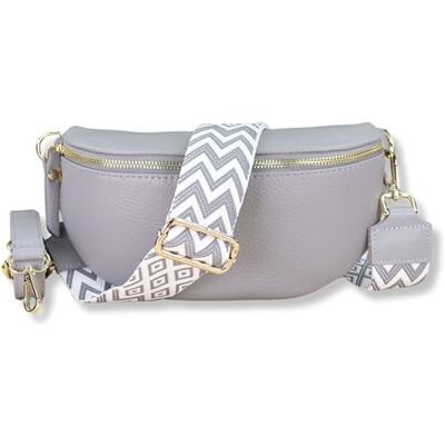Blade Sac banane doré pour femme en cuir véritable, sac banane élégant pour femme avec 2 larges ceintures à motifs et en cuir amovibles et réglables, sac bandoulière pour femme, sac de poitrine de Blade Sac banane doré pour femme en cuir véritable, sac banane élégant pour femme avec 2 larges ceintures à motifs et en cuir amovibles et réglables, sac bandoulière pour femme, sac de poitrine de