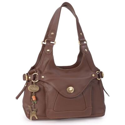 Catwalk Collection Handbags Sac Porté Èpaule Femme Cuir Sac à Main Moyen avec Multipoches Roxanna Catwalk Collection Handbags Sac Porté Èpaule Femme Cuir Sac à Main Moyen avec Multipoches Roxanna