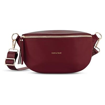Expatrié Alice Medium Sac banane pour femme Sac banane pour festivals, voyages et usage quotidien En cuir végétalien Sac de poitrine élégant Imperméable, Bourgogne, M, Classique et élégant Expatrié Alice Medium Sac banane pour femme Sac banane pour festivals, voyages et usage quotidien En cuir végétalien Sac de poitrine élégant Imperméable, Bourgogne, M, Classique et élégant