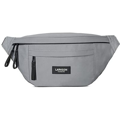 LARKSON Ole Sac banane pour homme et femme, gris, Taglia Unica, Sac banane Sac à bandoulière pour festival et sport, petit sac banane de voyage, hydrofuge LARKSON Ole Sac banane pour homme et femme, gris, Taglia Unica, Sac banane Sac à bandoulière pour festival et sport, petit sac banane de voyage, hydrofuge