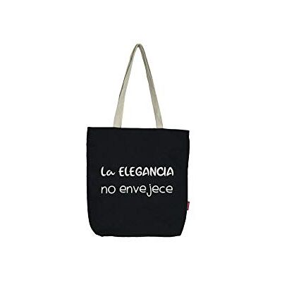 hello-bags Econanos Hellobags2019 Sac de plage, 38 cm, Noir (NEGRO) hello-bags Econanos Hellobags2019 Sac de plage, 38 cm, Noir (NEGRO)