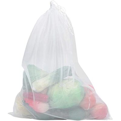 Jeffergarden 2 pcs Sac en filet, Réutilisable Durable Mesh Bag Polyvalent Fruits Équipement de Sport Drawstring Bag Légumes Maille De Stockage Cordon Shopping Filte Sac Titulaire Jeffergarden 2 pcs Sac en filet, Réutilisable Durable Mesh Bag Polyvalent Fruits Équipement de Sport Drawstring Bag Légumes Maille De Stockage Cordon Shopping Filte Sac Titulaire
