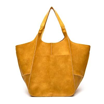 NICOLE & DORIS Sac Cabas Femme Sac de Shopping élégant Sac Fourre Tout Grand Sac à Bandoulière Classique Vintage Sac Epaule en Cuir Souple Grand Sac a Main Pliable NICOLE & DORIS Sac Cabas Femme Sac de Shopping élégant Sac Fourre Tout Grand Sac à Bandoulière Classique Vintage Sac Epaule en Cuir Souple Grand Sac a Main Pliable