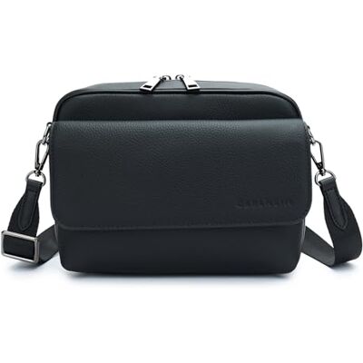Carlheim Crossbody bag, Cross-Wear Kai, Genuine Leather, Black Carlheim Crossbody bag, Cross-Wear Kai, Genuine Leather, Black