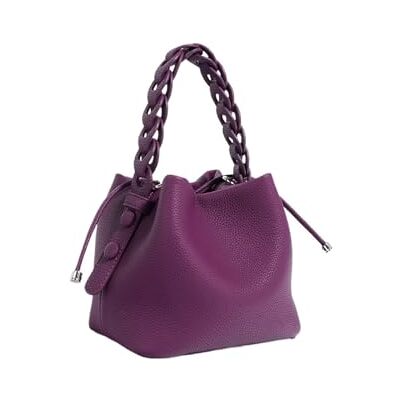 WJLYDM Sac seau élégant en cuir véritable, sac à main polyvalent bandoulière unique for femme Pour Le Travail Et Le Quotidien WJLYDM Sac seau élégant en cuir véritable, sac à main polyvalent bandoulière unique for femme Pour Le Travail Et Le Quotidien