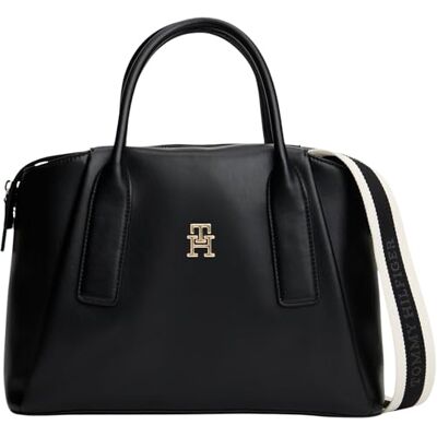 Tommy Hilfiger Th Essential Satchel AW0AW18532 Sacoche pour femme Noir Taille unique Tommy Hilfiger Th Essential Satchel AW0AW18532 Sacoche pour femme Noir Taille unique