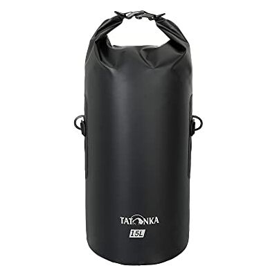 Tatonka WP Sac à vêtements 22 cm, Noir, 15 l, Sac fourre-tout léger et imperméable avec fermeture à roulettes Tatonka WP Sac à vêtements 22 cm, Noir, 15 l, Sac fourre-tout léger et imperméable avec fermeture à roulettes
