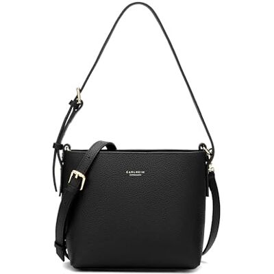 Carlheim , Skagen Genuine Leather collection, Selma Genuine Leather Handbag (Black), Noir, Taille unique Carlheim , Skagen Genuine Leather collection, Selma Genuine Leather Handbag (Black), Noir, Taille unique