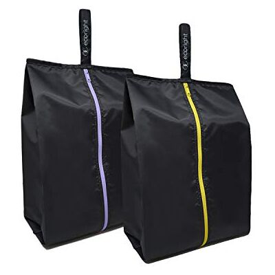Eco Right EcoRight Lot de 2 grands sacs à chaussures de voyage 100% recyclés Sac à chaussures en nylon imperméable avec fermeture éclair Fabriqué à partir de 8 bouteilles en plastique (100% rPET), Noir Eco Right EcoRight Lot de 2 grands sacs à chaussures de voyage 100% recyclés Sac à chaussures en nylon imperméable avec fermeture éclair Fabriqué à partir de 8 bouteilles en plastique (100% rPET), Noir