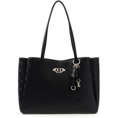 GUESS sac à épaule sac d'ordinateur portable pour ordinateur portable Anise Multi Compartment Tote Black Logo noir GUESS sac à épaule sac d'ordinateur portable pour ordinateur portable Anise Multi Compartment Tote Black Logo noir