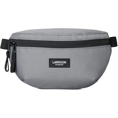 LARKSON Sac banane pour homme et femme Finn, gris, Einheitsgröße Sac banane pour sport, extérieur, ville, sac banane élégant pour festival, sac à bandoulière avec sangle, imperméable LARKSON Sac banane pour homme et femme Finn, gris, Einheitsgröße Sac banane pour sport, extérieur, ville, sac banane élégant pour festival, sac à bandoulière avec sangle, imperméable