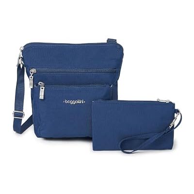 Baggallini Bandoulière avec Poche, Noir avec Doublure Sable., One Size None US Women, Sac de Voyage à bandoulière de Poche, Pacifique, Taille unique Baggallini Bandoulière avec Poche, Noir avec Doublure Sable., One Size None US Women, Sac de Voyage à bandoulière de Poche, Pacifique, Taille unique