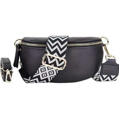 Blade Sac banane doré pour femme en cuir véritable, sac banane élégant pour femme avec 2 larges ceintures à motifs et en cuir amovibles et réglables, sac bandoulière pour femme, sac de poitrine de Blade Sac banane doré pour femme en cuir véritable, sac banane élégant pour femme avec 2 larges ceintures à motifs et en cuir amovibles et réglables, sac bandoulière pour femme, sac de poitrine de