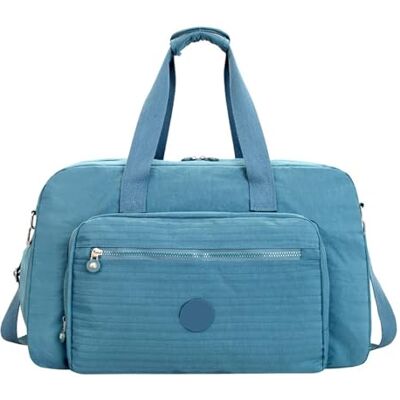 FJOADNVM Sac de sport, fitness, gym, voyage en plein air avec poche à chaussures, sac à main pour entraînement quotidien, yoga, sac à bandoulière multifonction décontracté, bleu lac, One Size FJOADNVM Sac de sport, fitness, gym, voyage en plein air avec poche à chaussures, sac à main pour entraînement quotidien, yoga, sac à bandoulière multifonction décontracté, bleu lac, One Size