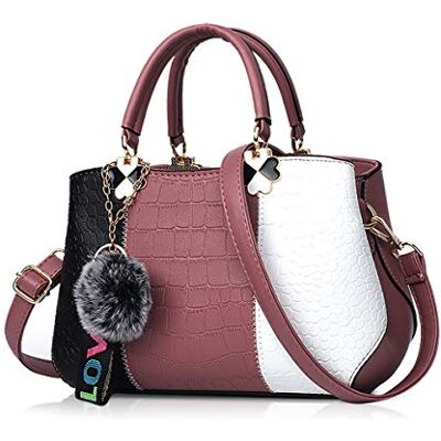 NICOLE & DORIS 2024 Nouveau Sac à Main Femme Sacs Portés Main Mode Sac Bandoulière Élégant Sac Epaule Sacoche Femme Sac à Poignée Supérieure avec Pom Poms NICOLE & DORIS 2024 Nouveau Sac à Main Femme Sacs Portés Main Mode Sac Bandoulière Élégant Sac Epaule Sacoche Femme Sac à Poignée Supérieure avec Pom Poms