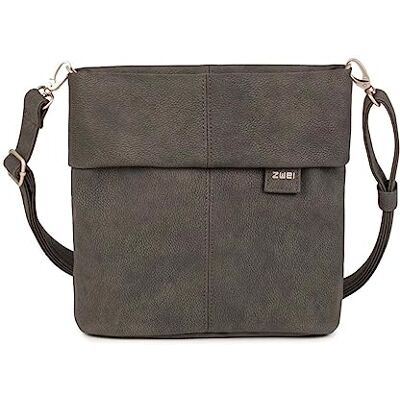 Zwei Mademoiselle.M M8 Sac à bandoulière en cuir synthétique avec compartiment secret et compartiment principal avec fermeture éclair, bandoulière courte et longue amovible Zwei Mademoiselle.M M8 Sac à bandoulière en cuir synthétique avec compartiment secret et compartiment principal avec fermeture éclair, bandoulière courte et longue amovible
