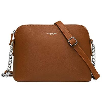 David Jones Petit Sac Bandoulière Femme Sac à Main Chaîne Argentée Porté Epaule Besace Sacoche Messenger Téléphone Cuir PU Rigide Fourre-Tout Ville Voyage Shopping Mode Chic David Jones Petit Sac Bandoulière Femme Sac à Main Chaîne Argentée Porté Epaule Besace Sacoche Messenger Téléphone Cuir PU Rigide Fourre-Tout Ville Voyage Shopping Mode Chic