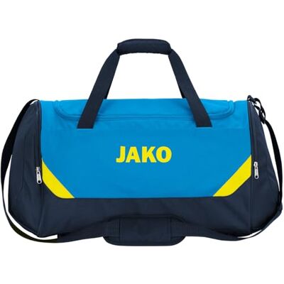 JAKO Sac de sport unisexe Iconic, bleu/marine/jaune fluo, taille M JAKO Sac de sport unisexe Iconic, bleu/marine/jaune fluo, taille M