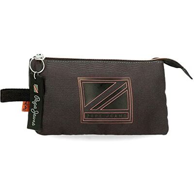 Pepe Jeans Cody Sac Messenger, Noir, Estuche Triple, Etui triple Pepe Jeans Cody Sac Messenger, Noir, Estuche Triple, Etui triple