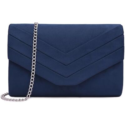 Milisente Pochette pour femme, pochette Suedu pour mariage, bandoulière, sac de soirée, bleu marine, L, Sacs à bandoulière Milisente Pochette pour femme, pochette Suedu pour mariage, bandoulière, sac de soirée, bleu marine, L, Sacs à bandoulière