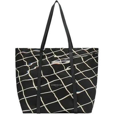 LIEBESKIND Berlin Sac de shopping pour femme Imprimé Aurora Black, Noir, L LIEBESKIND Berlin Sac de shopping pour femme Imprimé Aurora Black, Noir, L