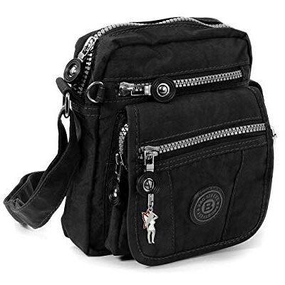 Jennifer Jones Sac à main/sac à bandoulière/sac à bandoulière petit en différentes couleurs, noir, S, Noir, S Jennifer Jones Sac à main/sac à bandoulière/sac à bandoulière petit en différentes couleurs, noir, S, Noir, S