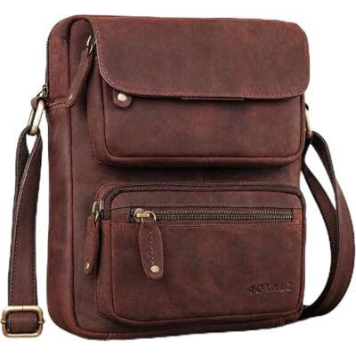 ROYALZ Sac à bandoulière Florida pour homme Petit sac à bandoulière en cuir Style vintage Couleur : noir ROYALZ Sac à bandoulière Florida pour homme Petit sac à bandoulière en cuir Style vintage Couleur : noir