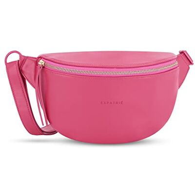 Expatrié Alice Small Sac banane en cuir végan pour fêtes, voyages et tous les jours, rose, S, Sacs à bandoulière Expatrié Alice Small Sac banane en cuir végan pour fêtes, voyages et tous les jours, rose, S, Sacs à bandoulière