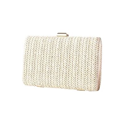 CORIOS Sac Tissé en Paille pour Femme Sac de Soirée Sacs à Main D'épaule de Mariée Sacs Fourre-Tout de Chaîne Élégant Sac à Bandoulière Pochettes et Clutches pour Mariage Voyage Bal Fete, Blanc, L CORIOS Sac Tissé en Paille pour Femme Sac de Soirée Sacs à Main D'épaule de Mariée Sacs Fourre-Tout de Chaîne Élégant Sac à Bandoulière Pochettes et Clutches pour Mariage Voyage Bal Fete, Blanc, L